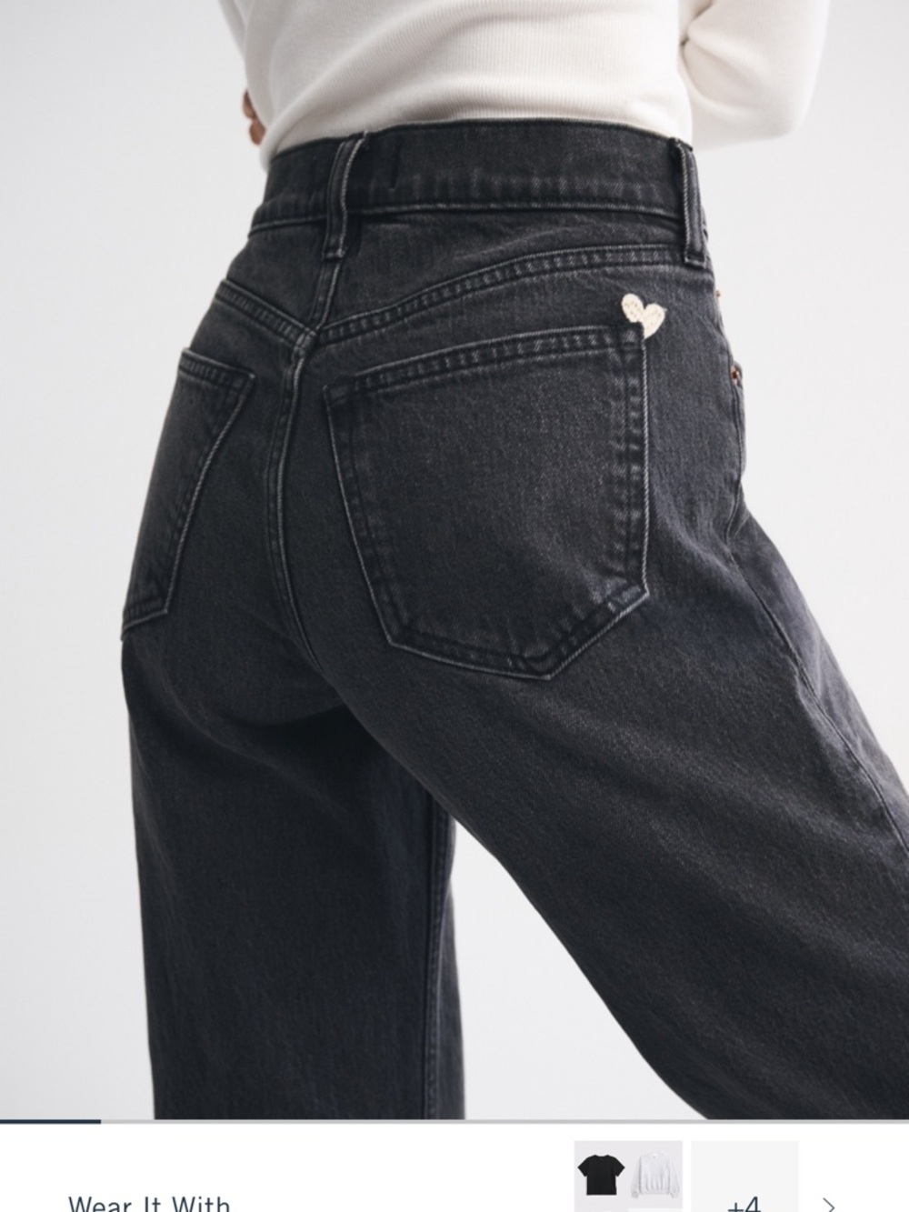 Abercrombie & Fitch Black Wide-Leg Jeans - Women's